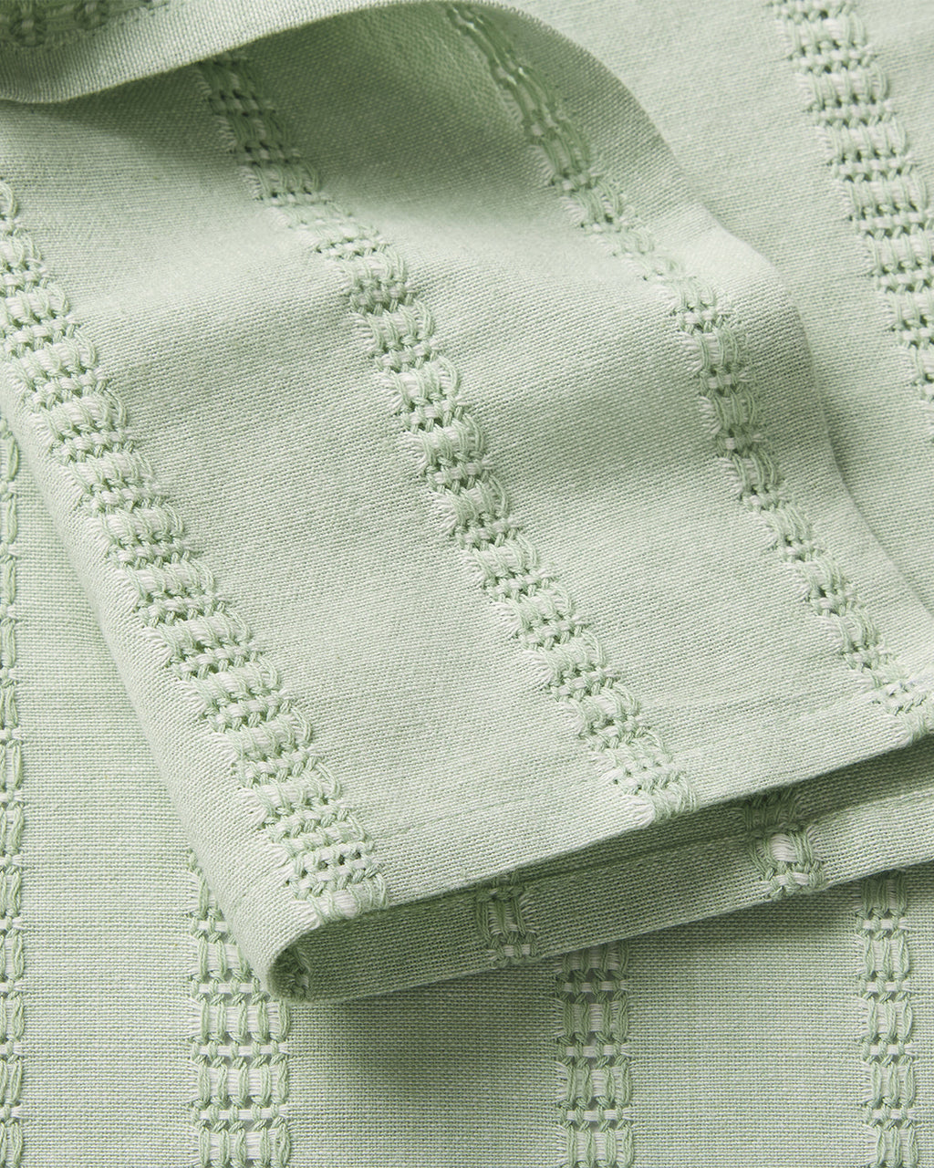 Woven Tablecloth in Sage Green