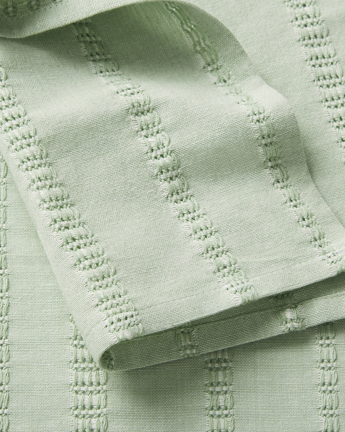 Woven Tablecloth in Sage Green