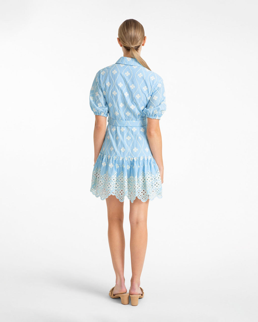 Kallie Mini Dress in Eyelet Embroidery