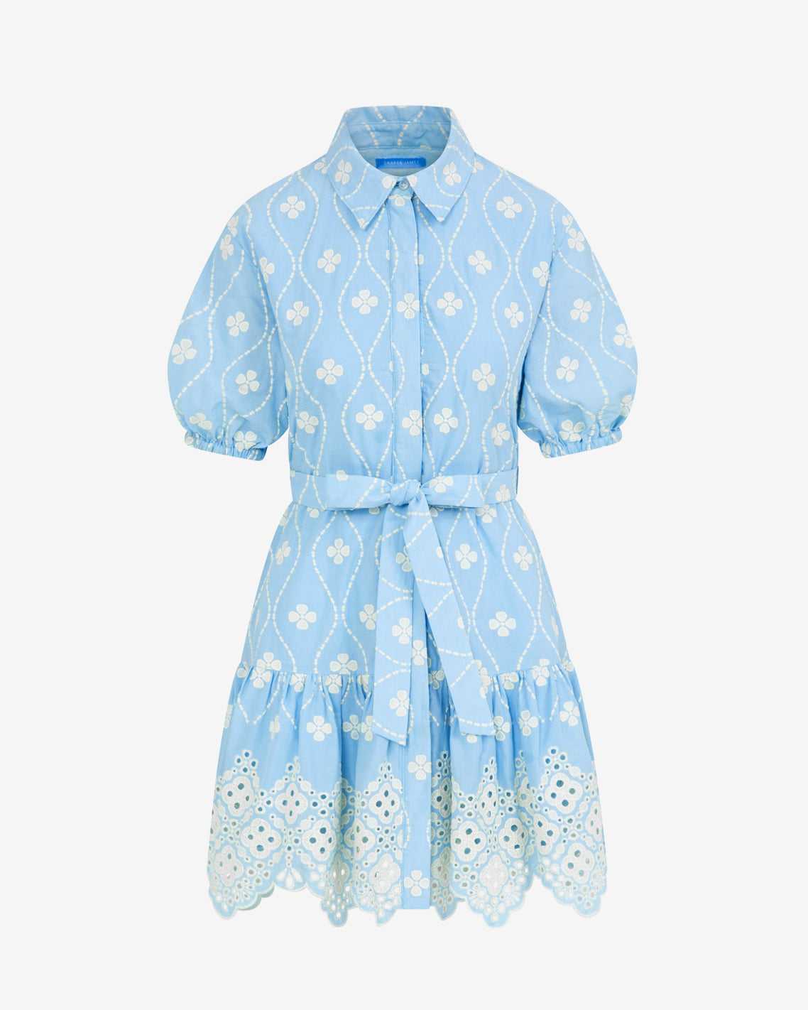 Kallie Mini Dress in Eyelet Embroidery