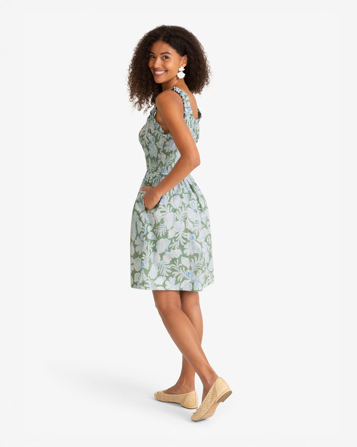 Morgan Mini Dress in Two Tone Shell