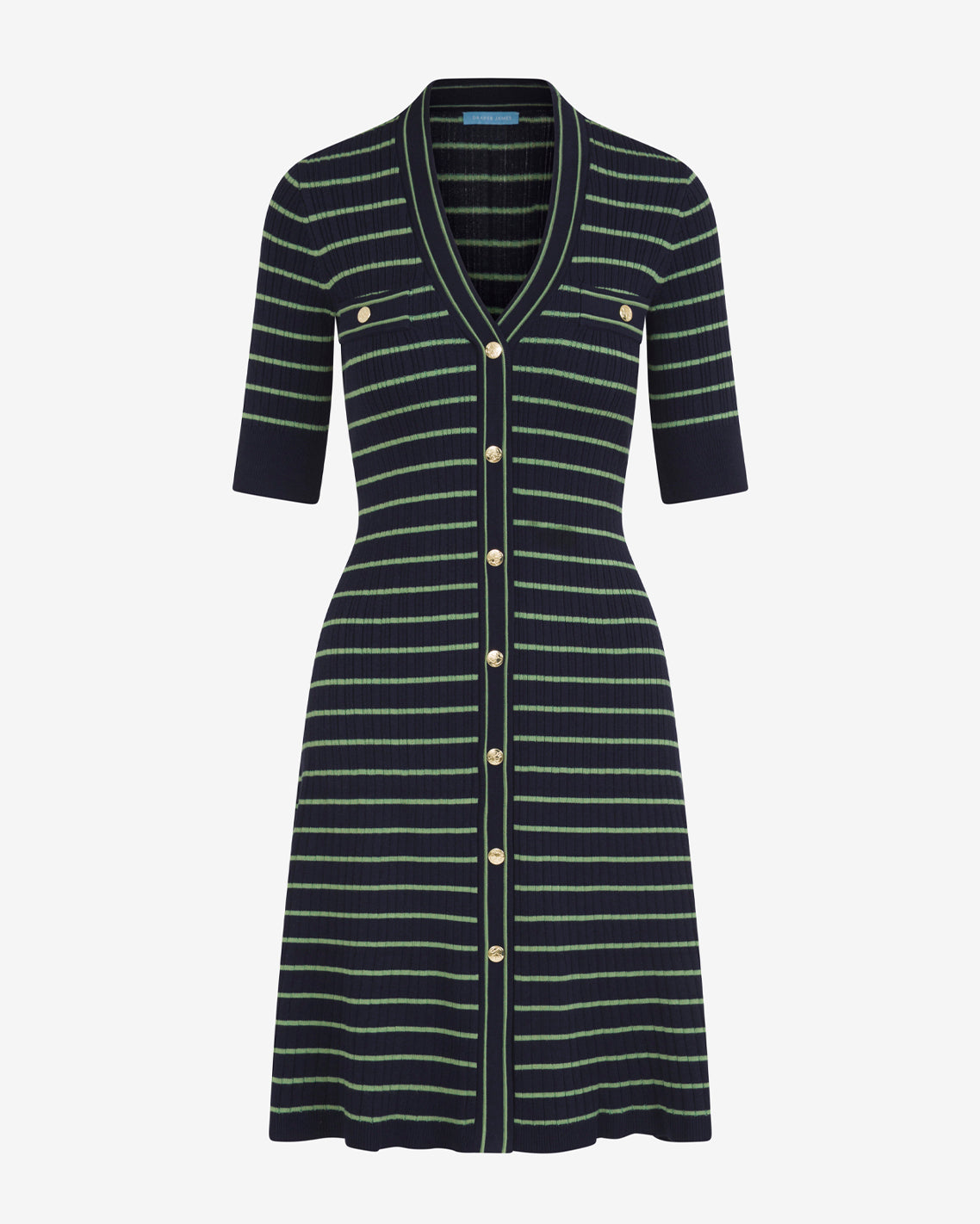 Judy Striped Knit Dress