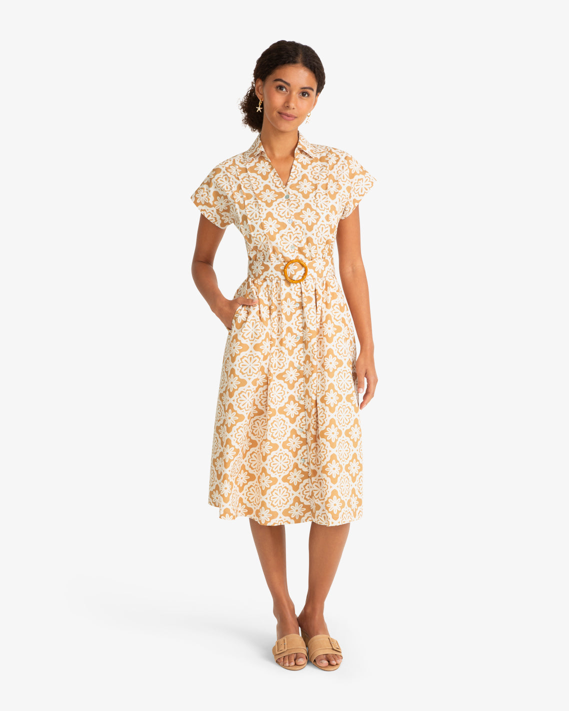 Skylar Belted Shirt Dress